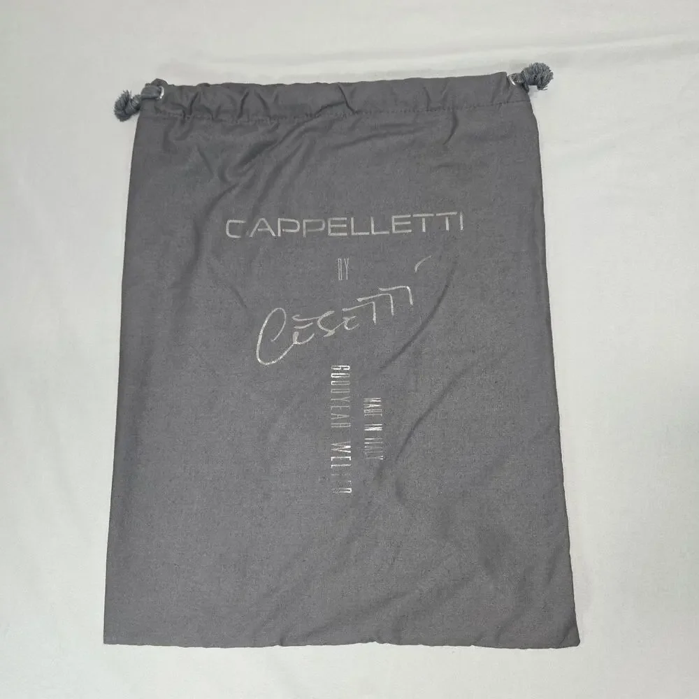 Cappelletti by Cesetti Shoe Dust Bag Gray Cotton Drawstring Pouch 16x12